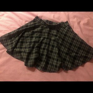 Black and White Plaid Skirt